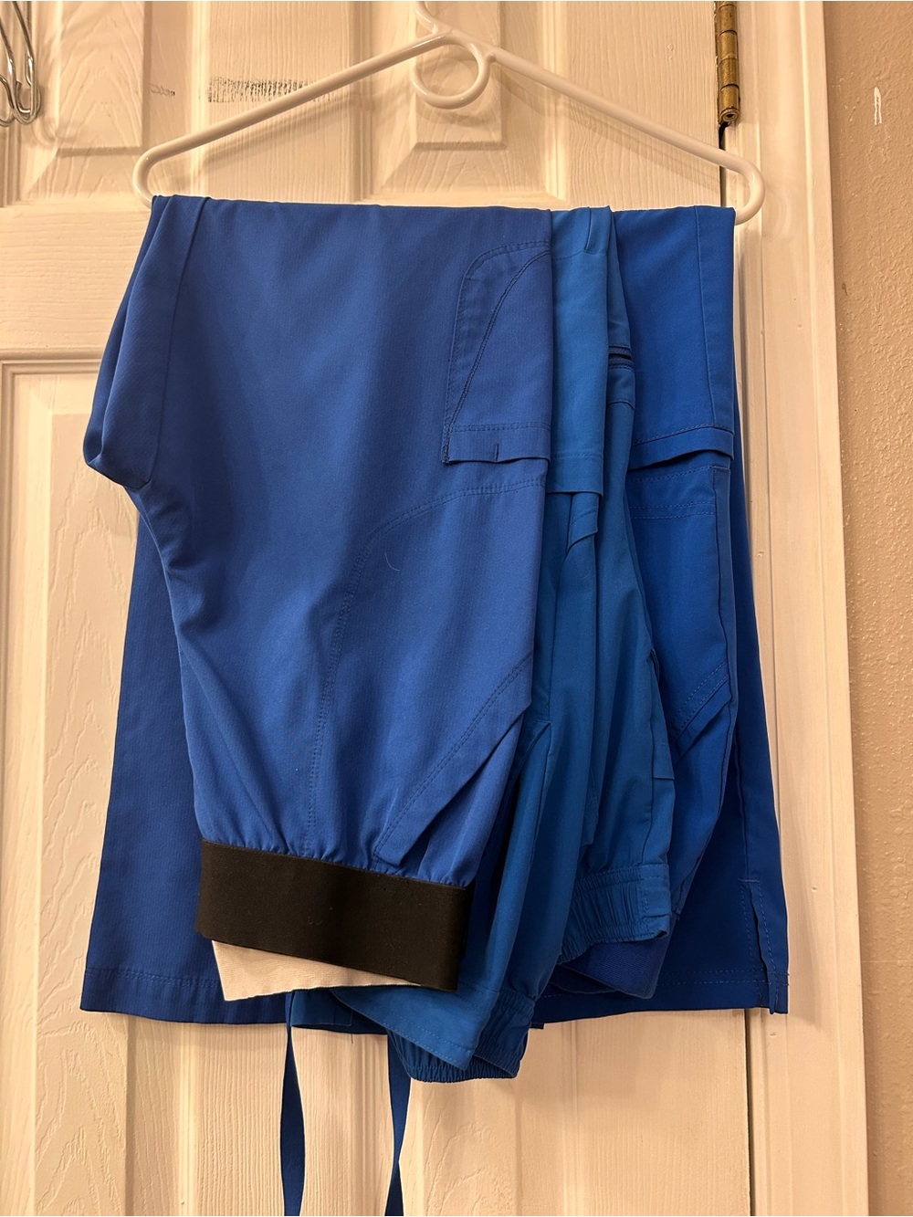 3 (S/S/M) Blue Utility Scrub Pants - Comfortable Workwear